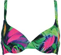 Bügel-Bikini-Top NATURANA "Bora Bora Beach", Damen, Gr. 36, Cup C, bunt (navy, grün, pink), Obermaterial: 80% Polyamid, 20% Elasthan. Cups: 100% Polyester. Futter: 100% Polyester, floral, Bikini-Obert