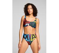 Badehose PUMA "PUMA SWIM WOMEN PRINTED SCOOP NECK TOP 1P", Damen, Gr. S, N-Gr, multi colour, Obermaterial: 82% Polyester, 18% Elasthan, Badehosen Badehose (19098509-S) multi colour