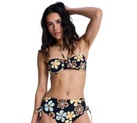 Bügel-Bikini-Top ROXY "Nostalgic Feel UW Bra Bandeau", Damen, Gr. L, bunt (anthrazit nostalgic feels ful), Obermaterial: 85% Polyester, 15% Elasthan., Bikini-Oberteile (26349153-L) anthrazit nostalgic