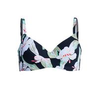 Bügel-Bikini-Top ROXY "Printed Essentials UW Dcup", Damen, Gr. XS, Cup B, bunt (anthrazit spring charming), Obermaterial: 85% Polyester, 15% Elasthan., Bikini-Oberteile (42930756-XS) anthrazit spring