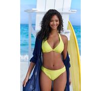 Bügel-Bikini-Top S.OLIVER "Oana", Damen, Gr. 36, Cup C, gelb (limette), Microfaser, Strukturmuster, Bikini-Oberteile, mit Strukturmuster (71671703-36) limette