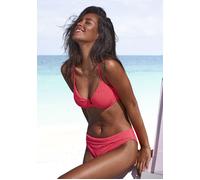 Bandeau-Bikinitop mit Bügel und Strukturmuster 36D rot 6010802.776.36D