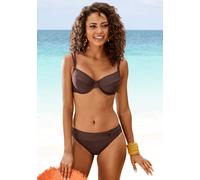 Bügel-Bikini-Top S.OLIVER "Rome", Damen, Gr. 38, Cup E, braun, Microfaser, Polyamid, unifarben, Bikini-Oberteile, in verschiedenen Unifarben (94984331-38) braun