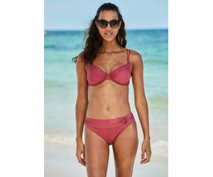 Bügel-Bikini-Top S.OLIVER "Rome", Damen, Gr. 40, Cup B, rot (rostrot), Microfaser, Polyamid, unifarben, Bikini-Oberteile, in verschiedenen Unifarben (27293729-40) rostrot