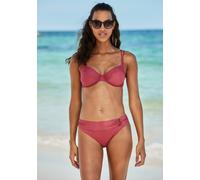 Bügel-Bikini-Top S.OLIVER "Rome", Damen, Gr. 44, Cup D, rot (rostrot), Microfaser, Polyamid, unifarben, Bikini-Oberteile, in verschiedenen Unifarben (82220020-44) rostrot
