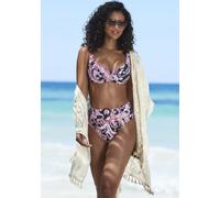 Bügel-Bikini-Top SUNSEEKER "Palina", Damen, Gr. 42, Cup G, schwarz (schwarz bedruckt), Recycling-Polyamid, Paisleymuster, Bikini-Oberteile, im Paisley Druck (13162268-42) schwarz bedruckt