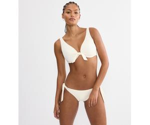 Bügel-Bikini-Top TRIUMPH "Summer Dune W", Damen, Gr. 38, Cup D, beige, Microfaser, Obermaterial: 83% Polyamid, 17% Elasthan, Bikini-Oberteile, mit Wellenstruktur (87117725-38) beige
