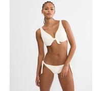 Bügel-Bikini-Top TRIUMPH "Summer Dune W", Damen, Gr. 44, Cup C, beige, Microfaser, Obermaterial: 83% Polyamid, 17% Elasthan, Bikini-Oberteile, mit Wellenstruktur (63957168-44) beige