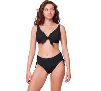 Bügel-Bikini-Top TRIUMPH "Summer Glow W sd", Damen, Gr. 40, Cup B, schwarz, Microfaser, Elasthan, Recycling-Polyamid, Waffelmuster, strukturiert, unifarben, Bikini-Oberteile Bügel-Bikini-Top, Struktur