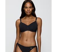 Bügel-Bikini-Top TRIUMPH "Summer Twist W 02", Damen, Gr. 38, Cup C, schwarz, Microfaser, Obermaterial: 77% Polyamid, 23% Elasthan, Bikini-Oberteile, Minimizer-Effekt, ideal für größere Cups, elegante