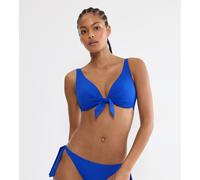 Bügel-Bikini-Top TRIUMPH "Summer Twist W", Damen, Gr. 44, Cup B, blau (racing blau), Microfaser, Obermaterial: 77% Polyamid, 23% Elasthan, Bikini-Oberteile, Eleganz und Komfort (93611225-44) racing bl