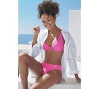 VENICE BEACH Bikini-Oberteil in Ripp-Optik Modell 'Lucky' in Pink, Größe 40B