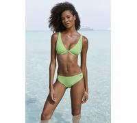 Bügel-Bikini-Top VENICE BEACH "Lucky", Damen, Gr. 42, Cup B, grün (lime), Recycling-Polyamid, Strukturmuster, Bikini-Oberteile, aus gerippter Strukturware (52081543-42) lime
