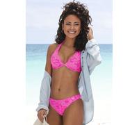 Bügel-Bikini-Top VENICE BEACH "Moloka", Damen, Gr. 36, Cup B, pink (pink bedruckt), Recycling-Polyamid, bedruckt, Bikini-Oberteile, mit tropischem Print (37071265-36) pink bedruckt