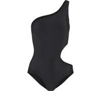 Urban Classics Damen Badeanzug TB6888 – asymmetrischer Cut-Out – Schwarz Größe S