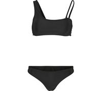 Bügel-Bikini URBAN CLASSICS "Urban Classics Damen Ladies Recycled Asymmetric Tank Top Bikini", Damen, Gr. XS, N-Gr, schwarz, 83% Polyester, 17% Elasthan, Bikini-Sets Bügel-Bikini (37601544-XS) schwarz