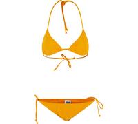 Bügel-Bikini URBAN CLASSICS "Urban Classics Damen Ladies Recycled Triangle Bikini", Damen, Gr. L, N-Gr, gelb (magicmango), 83% Polyester, 17% Elasthan, Bikini-Sets Bügel-Bikini (46227545-L) magicmango