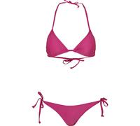 Bügel-Bikini URBAN CLASSICS "Urban Classics Damen Ladies Recycled Triangle Bikini", Damen, Gr. M, N-Gr, pink (brightviolet), 83% Polyester, 17% Elasthan, Bikini-Sets Bügel-Bikini (20305619-M) brightvi