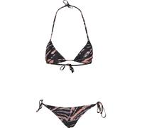 Bügel-Bikini URBAN CLASSICS "Urban Classics Damen Ladies Tie Dye Bikini", Damen, Gr. XS, N-Gr, schwarz (schwarzshadow, pink), 85% Polyester, 15% Elasthan, Bikini-Sets Bügel-Bikini (13128516-XS) schwar
