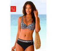 VENICE BEACH Bügel-Bikini Damen schwarz-bedruckt Gr.40 Cup F