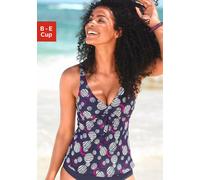 Bügel-Tankini LASCANA Gr. 36, Cup C, blau (marine, bedruckt) Damen Bikini-Sets (747223-36) marine, bedruckt