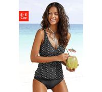 LASCANA Bügel-Tankini Damen schwarz-creme Gr.48 Cup E
