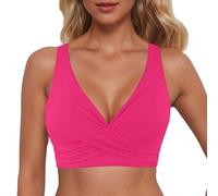 Bügel Tankini Oberteil Cup 75d Hochgeschnittene Long Langes Anzug XXL Uv Spaghettiträger Blaues 32 Gelbe Dunkelblaues 85e Regenbogenfarben Sportbademode Einlagen Seitlicher Historischer