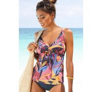 Bügel-Tankini SUNSEEKER "Allis", Damen, Gr. 38, Cup B, bunt (marine, rostrot), Microfaser, Microfaser, bedruckt, Bikini-Sets, mit Schleife (54577266-38) marine, rostrot