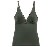 LASCANA - lascana Bügel-Tankini-Top oliv-leo - Gr. - 42C