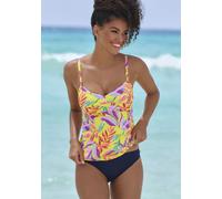 Bügel-Tankini-Top S.OLIVER "Mallorca" Gr. 46, Cup C, gelb (gelb, bedruckt) Damen Bikini-Oberteile (39013456-46) gelb, bedruckt