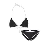 Urban Classics Ladies Retro Triangle Bikini Bikini-Set schwarz weiß in L