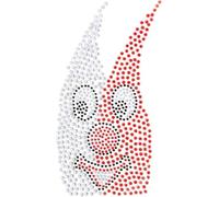 Bügelbild Kölner Dom aus Strass | Glitzer Applikation zum Aufbügeln | Strassbild für Karneval Kostüm, T-Shirt & Tasche | Kölle Alaaf DIY Patch | Strasssteine 145x70mm