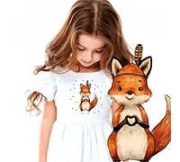 Bügelbilder Applikation Fuchs Füchschen Herz Punkte Bügelbild Patch Bügelmotiv Aufbügelbild Shirt bb199 - ausgewählte Größe: *Gr.1 - ca. 10cm (längste Seite)*
