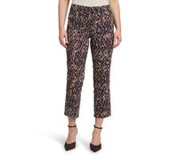 Bügelfaltenhose BETTY BARCLAY "Damen mit Bügelfalte", Damen, Gr. 40, Normalgrößen, blau (dunkelblau, braun), Obermaterial: 97% Baumwolle, 3% Elasthan, Basic, relaxed fit 3/4-Länge, Hosen (39744621-40)