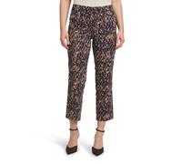 Bügelfaltenhose BETTY BARCLAY "Damen mit Bügelfalte", Damen, Gr. 48, Normalgrößen, blau (dunkelblau, braun), Obermaterial: 97% Baumwolle, 3% Elasthan, Basic, relaxed fit 3/4-Länge, Hosen (39744621-48)