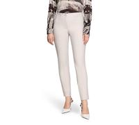Bügelfaltenhose BETTY BARCLAY "Damen Slim Fit", Damen, Gr. 36, Normalgrößen, grau beige, Obermaterial: 88% Polyamid, 12% Elasthan, slim fit 7/8-Länge, Hosen, Material (83881556-36) grau beige