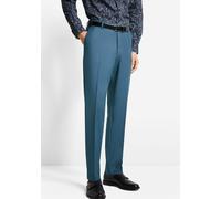 Bügelfaltenhose CINQUE "CIMONOPOLI-H", Herren, Gr. 110, S-Gr, blau (petrol), Web, Obermaterial: 53% Polyester, 43% Schurwolle, 4% Elasthan, unifarben, slim fit lang, Hosen Bügelfaltenhose, mit Logoprä