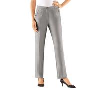 Bügelfaltenhose COME ON, Damen, Gr. 52, Normalgrößen, grau (grau, meliert), 65% Polyester, 32% Viskose, 3% Elasthan, meliert, unifarben, lang, Hosen (74368828-52) grau, meliert