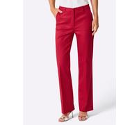 Bügelfaltenhose CREATION L PREMIUM, Damen, Gr. 19, Kurzgrößen, rot, 70% Lyocell, 26% Baumwolle, 4% Elasthan, unifarben, Hosen (26859969-19) rot