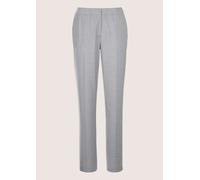 Bügelfaltenhose MADELEINE "Hose Bügelfalten-Hose", Damen, Gr. 42, N-Gr, grau (steingrau, melange), Obermaterial: 64% Wolle WO. 32% Polyester PES. 4% Elasthan EL., Hosen (54215868-42) steingrau, melang