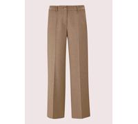 Bügelfaltenhose MADELEINE "Hose Weite Bügelfalten-Hose, 7/8-Länge", Damen, Gr. 38, N-Gr, beige (caramel, melange), Obermaterial: 47% Polyester PES. 47% Viskose CV. 6% Elasthan EL., Modern, normal, Hos
