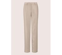 Bügelfaltenhose MADELEINE "Hose Weite Bügelfalten-Hose", Damen, Gr. 46, N + K Gr, beige (berber), Obermaterial: 54% Leinen LI. 36% Viskose CV. 9% Polyester PES. 1% Elasthan EL., Modern, normal, Hosen 