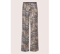 Bügelfaltenhose MADELEINE "Hose Weite Bügelfalten-Hose mit Pailletten", Damen, Gr. 40, N + K Gr, schwarz (schwarz, wollweiß, multicolor), Obermaterial: 100% Polyester PES., Modern, normal, Hosen (2673