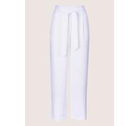 Bügelfaltenhose MADELEINE "Leinenhose Leinenhose mit Bund- und Bügelfalten", Damen, Gr. 38, N + K Gr, weiß, Obermaterial: 100% Leinen LI., Hosen (18146324-38) weiß