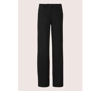 Bügelfaltenhose MADELEINE "Palazzohose Elegante Stretchhose mit Bügelfalten", Damen, Gr. 44, N + K Gr, schwarz, Obermaterial: 47% Polyester PES. 47% Viskose CV. 6% Elasthan EL., Hosen (64855834-44) sc
