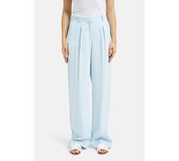 Bügelfaltenhose MILANO ITALY, Damen, Gr. 42, Normalgrößen, blau, Web, Material: 90% Modal, 10% Polyester, unifarben, weit lang, Hosen (79602104-42) blau