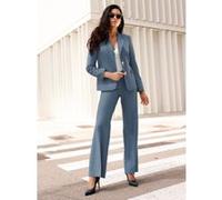 Webhose HEINE, Damen, Gr. 40, Normalgrößen, grau (rauchblau), 68% Polyester, 22% Viskose, 6% Wolle, 4% Elasthan, unifarben, Hosen (78999526-40) rauchblau