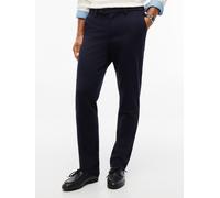 Bügelfaltenhose TOMMY HILFIGER "NY PUNTO MILANO PANTS", Herren, Gr. 52, N-Gr, blau (navy blau), Strick, Obermaterial: 75% Polyester, 22% Viskose, 3% Elasthan. Futter: 64% Baumwolle, 36% Polyester, uni