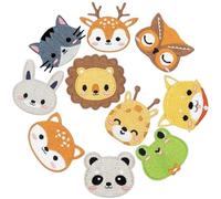 Bügelflicken 10 Stück Bügelbilder Flicken zum Aufbügeln Tier Patches Aufnäher Patches zum Aufbügeln DIY für Bügel Aufnähen Jeans Hosen Textilien T-Shirt Bügelbilder Textilien