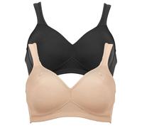 Bügelloser BH ANITA "BH ohne Bügel Twin", Damen, Gr. 75, Cup C, bunt (schwarz beige), Obermaterial: 70% Polyamid PA. 30% Elasthan EL., BHs (63497542-75) schwarz beige
